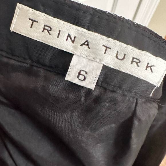 Trina Turk Sarita‎ Windowpane Mesh Squares High Waist Poofy Skirt EUC 6 - Picture 9 of 9